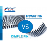 Dimple fin versus HSW07 fin